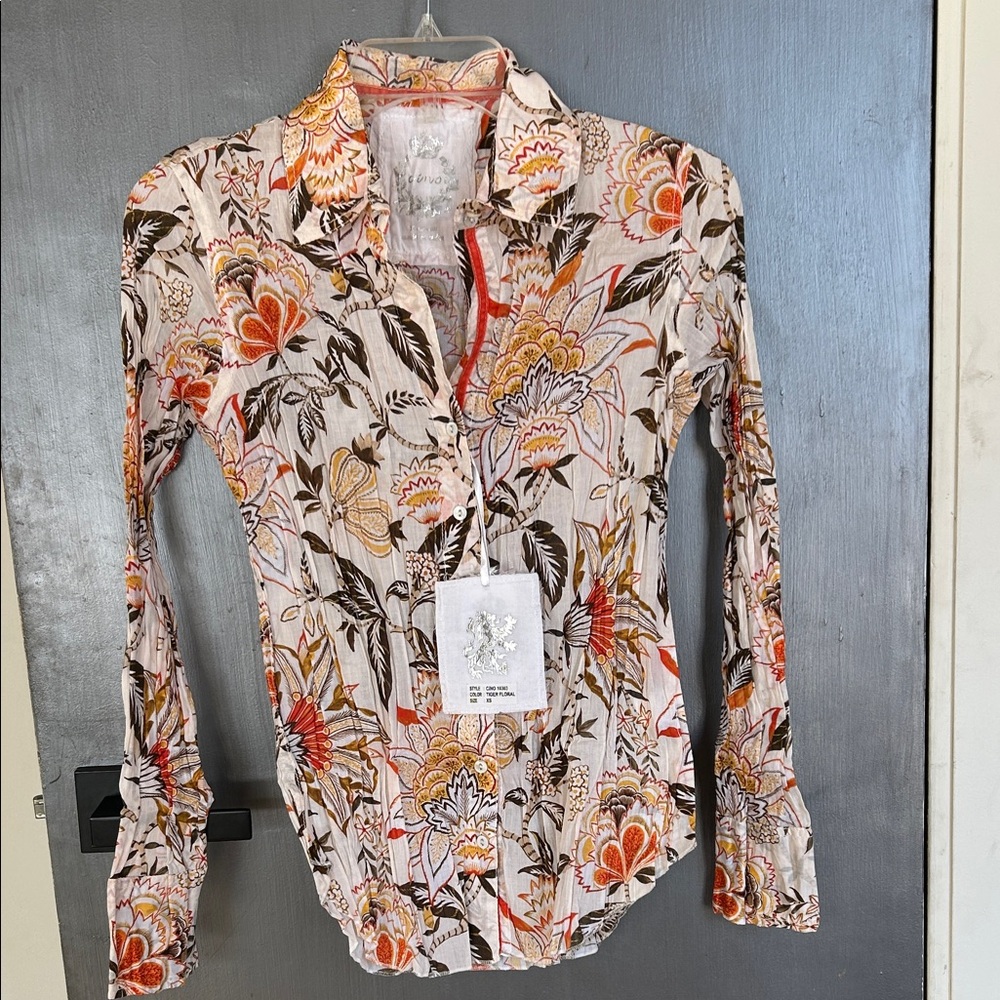 Floral Button Down Shirt - Multicolor